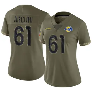 AJ Arcuri Men's Nike Los Angeles Rams Bone Custom Game Jersey - Yahoo  Shopping