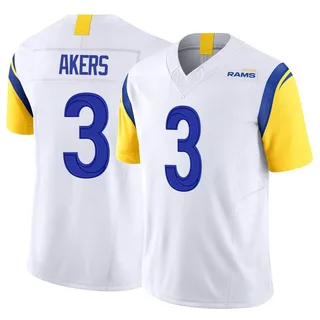 Los Angeles Rams Nike Game Alternate Jersey - White - Cam Akers - Mens