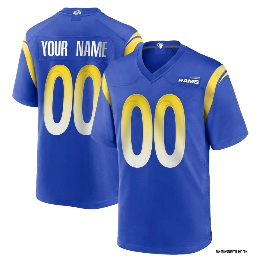 Custom Los Angeles Rams Youth Game Custom Alternate Nike Jersey - Royal