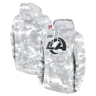 Los Angeles Rams 2024 Salute to Service Club Fleece Pullover Hoodie Arctic Camo