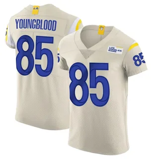 Mens Los Angeles Rams #85 Jack Youngblood Light Blue Nike Elite