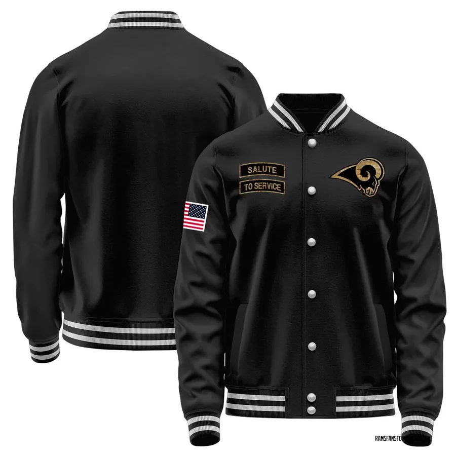 Men's Los Angeles Rams Black Salute to Service Sideline Performance Jacket