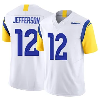 AJ Arcuri Men's Nike Los Angeles Rams Bone Custom Game Jersey